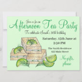 Invitation L'après-midi Tea Party Douche Concombre Sandwiches (Devant)