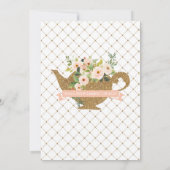 Invitation L'après-midi Thé Fête de l'mariée florale luxueuse (Dos)