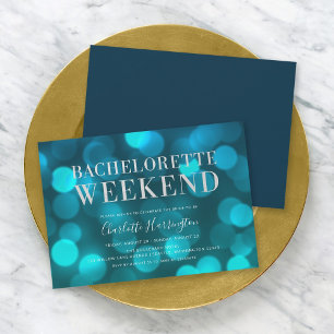 Invitation L'Aqua Bokeh bleu allume le week-end de