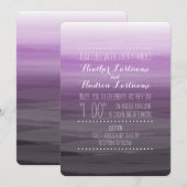 Invitation L'aquarelle a inspiré le mariage d'Ombre - prune (Devant / Derrière)