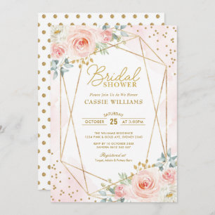 Invitation L'aquarelle chic rougissent Fête de la mariée