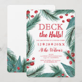 Invitation L'aquarelle des pins de Noël (Devant / Derrière)