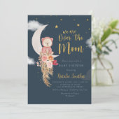 Invitation L'Aquarelle Éclame Des Nuages Sur Le Baby shower L (Debout devant)