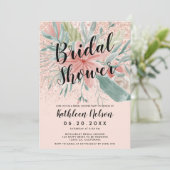 Invitation L'aquarelle florale de parties scintillantes (Debout devant)