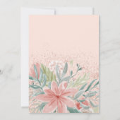 Invitation L'aquarelle florale de parties scintillantes (Dos)