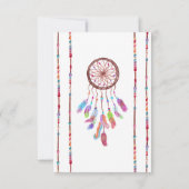 Invitation L'aquarelle peinte à la main Dreamcatcher perle la (Dos)