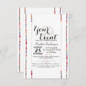 Invitation L'aquarelle peinte à la main Dreamcatcher perle la (Devant / Derrière)