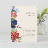 Invitation L'aquarelle rustique fleurit le Mariage floral (Debout devant)