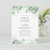 Invitation L'aquarelle succulente douche nuptiale. Cactus flo (Debout devant)