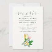 Invitation L'aquarelle tropicale se lève avant les I Do (Devant)