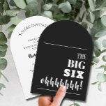 Invitation L'Arc BIG 60th Birthday Party<br><div class="desc">Jeter un jalon 60e anniversaire fête? N'oubliez pas d'envoyer une invitation qui fera le bonheur des invités pour votre fête. "The BIG SIX ohhhhh!" - (plus d'âges dans notre collection ou changer à n'importe quel âge et n'importe quel arrière - plan de couleur sur le devant et personnaliser vos détails...</div>