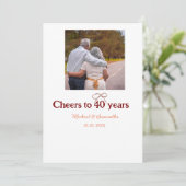 Invitation L'arc de Marron salue le mariage de 40 ans (Debout devant)