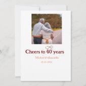 Invitation L'arc de Marron salue le mariage de 40 ans (Dos)