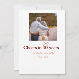Invitation L'arc de Marron salue le mariage de 40 ans