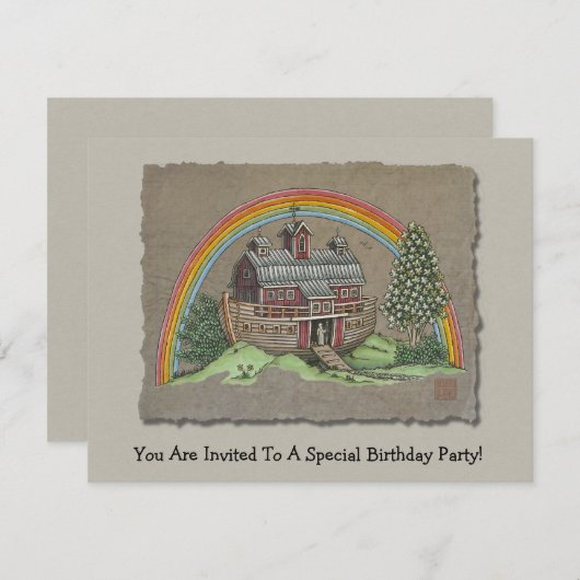 Invitation L'Arc de Noé (Devant / Derrière)