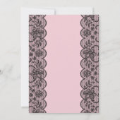 Invitation L'arc de parties scintillantes de rose de baby (Dos)