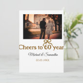 Invitation L'arc d'or applaudit à 60 ans de mariage (Debout devant)