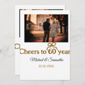 Invitation L'arc d'or applaudit à 60 ans de mariage (Devant / Derrière)