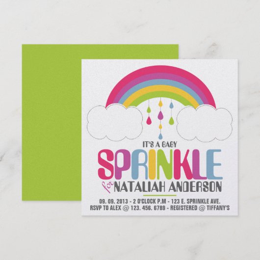 Invitation L'ARC-EN-CIEL ARROSENT l'invitation (Devant / Derrière)