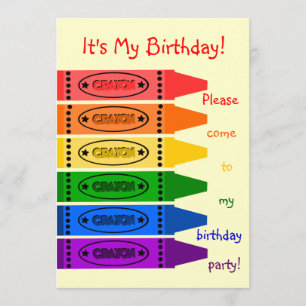 Invitation L'arc-en-ciel colore la fête d'anniversaire de