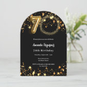 Invitation L'arc en or noir des étoiles 70e anniversaire (Debout devant)