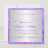 Invitation L'argent blanc pourpre allume la partie (Dos)