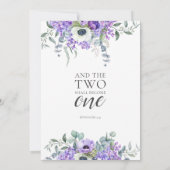 Invitation Larissa Elegant Purple Floral Mariage catholique (Dos)