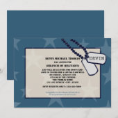 Invitation L'armée s'éloigne des étoiles bleues du parti (Devant / Derrière)