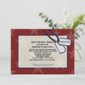 Invitation L'armée s'éloigne des étoiles rouges de la fête (Debout devant)