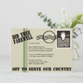 Invitation L'armée s'éloigne du parti (Debout devant)