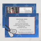 Invitation L'armée s'éloigne du parti bleu et rouge (Devant / Derrière)