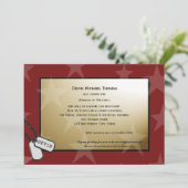 Invitation L'armée s'éloigne du parti Gold et Red (Debout devant)