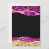 Invitation Larmes à glam violet et or Fête d'anniversaire (Dos)