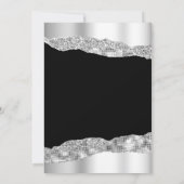 Invitation Larmes en argent et en verre noir La fête de la Sa (Dos)