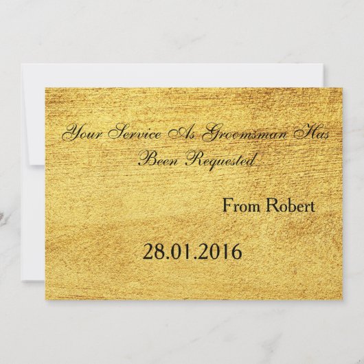 Invitation L'arrière - plan en bois Suitup vous serez mon (Dos)