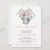 Invitation L'arrosage peut sauge rose roses rousse douche par (Devant)