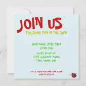 Invitation Larry l'invitation de fête d'anniversaire de (Dos)