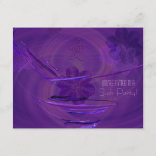 Invitation L'art Abstrait du bol de riz mauve