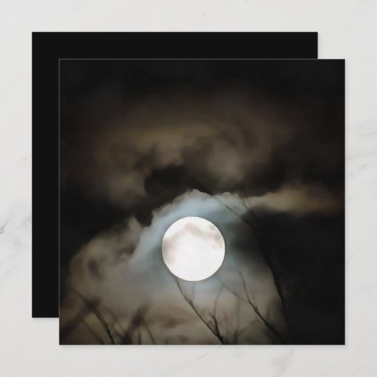 Invitation L'art céleste de la lune d'hiver (Devant / Derrière)