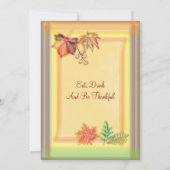 Invitation L'art de la chasse d'automne pour Thanksgiving (Dos)