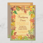 Invitation L'art de la chasse d'automne pour Thanksgiving (Devant / Derrière)