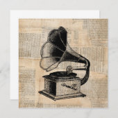 Invitation L'art de la musique de la machine à parler Phonogr (Devant / Derrière)