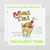 INVITATION L'ART DE LA RECETTE DE MAI TAI COCKTAIL (Devant / Derrière)