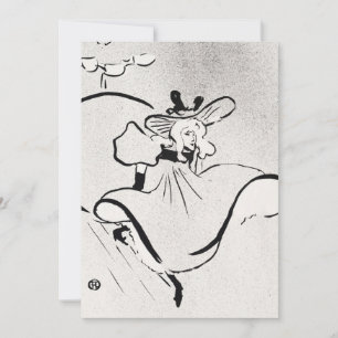 Invitation L'art en noir et blanc Jane Avril par Toulouse Lau