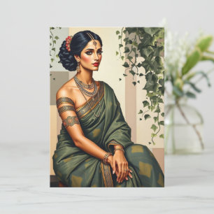 Invitation L'art féminin indien Portrait Wall Art