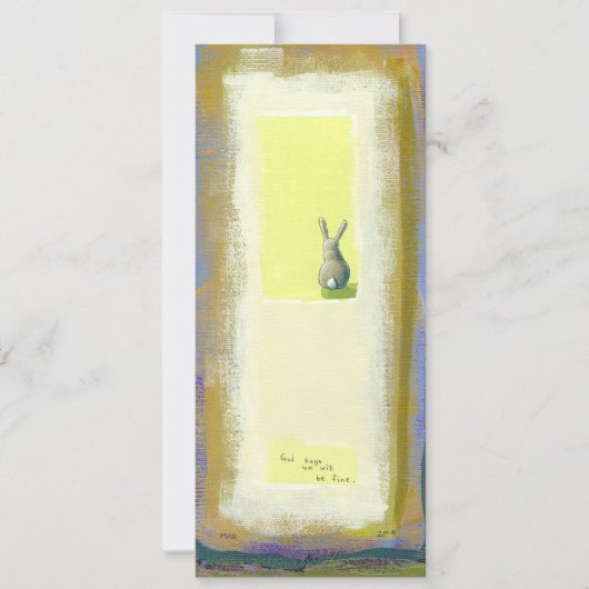 Invitation L'art inspirant qu'il devrait connaître le lapin l (Devant)