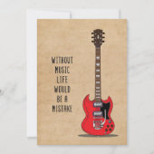 Invitation L'art musical sans musique La vie serait une erreu (Devant)