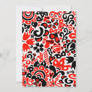 Invitation L'art populaire ukrainien motif floral abstact