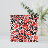 Invitation L'art populaire ukrainien motif floral abstact (Debout devant)