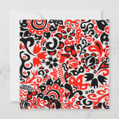 Invitation L'art populaire ukrainien motif floral abstact (Dos)